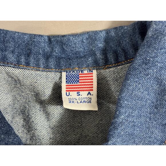 Fraternal Order of Eagles Jacket Mens 3XL Blue Denim Embroidered Made USA FOE - Picture 4 of 9